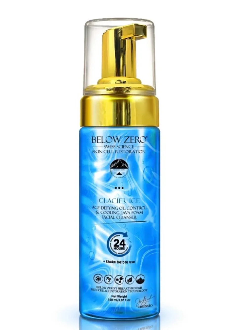 SEALED! BELOW ZERO GLACIER ICE AGE DEFYING CONTROL COOLING LAVA FOAM FACIAL